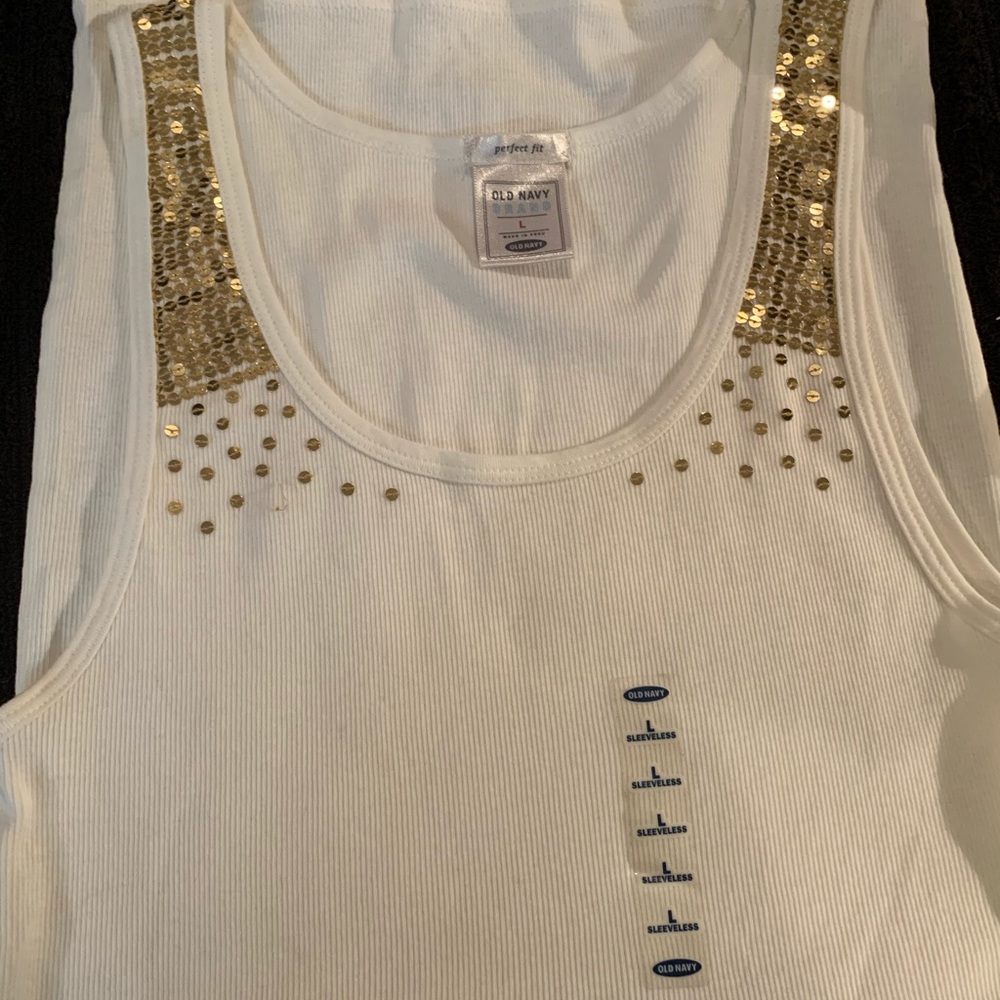 NWT Old Navy sequin trimmed tank